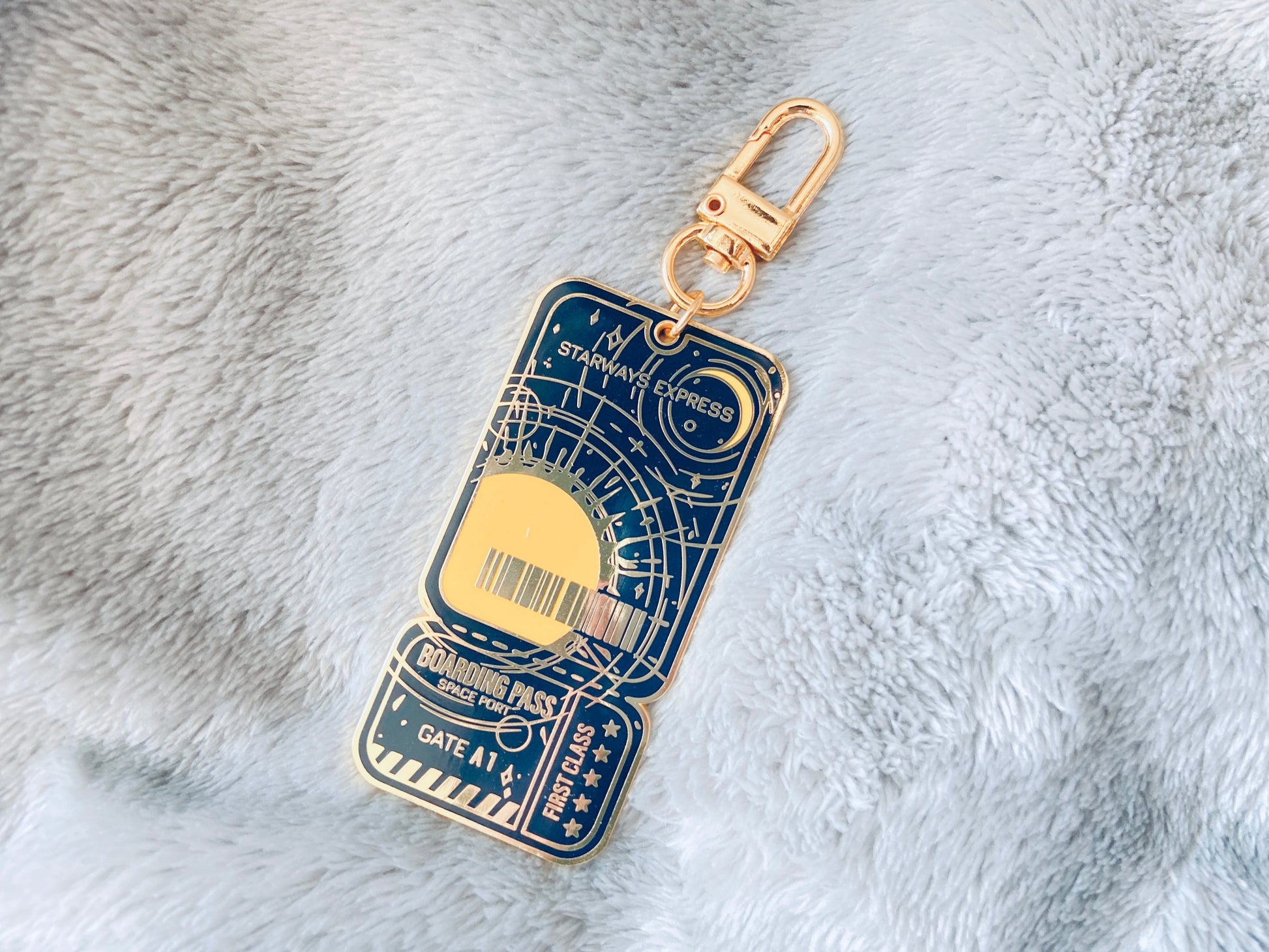 Space Boarding Pass Charm